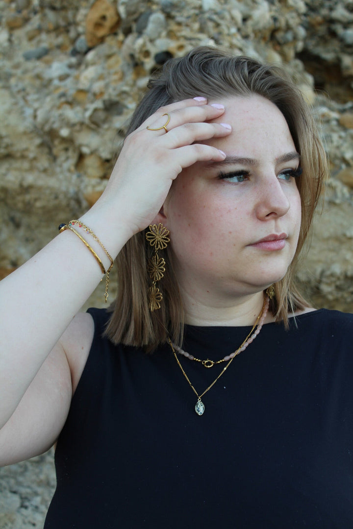 Dani - Necklace - Natural Stone- Stainless Steel