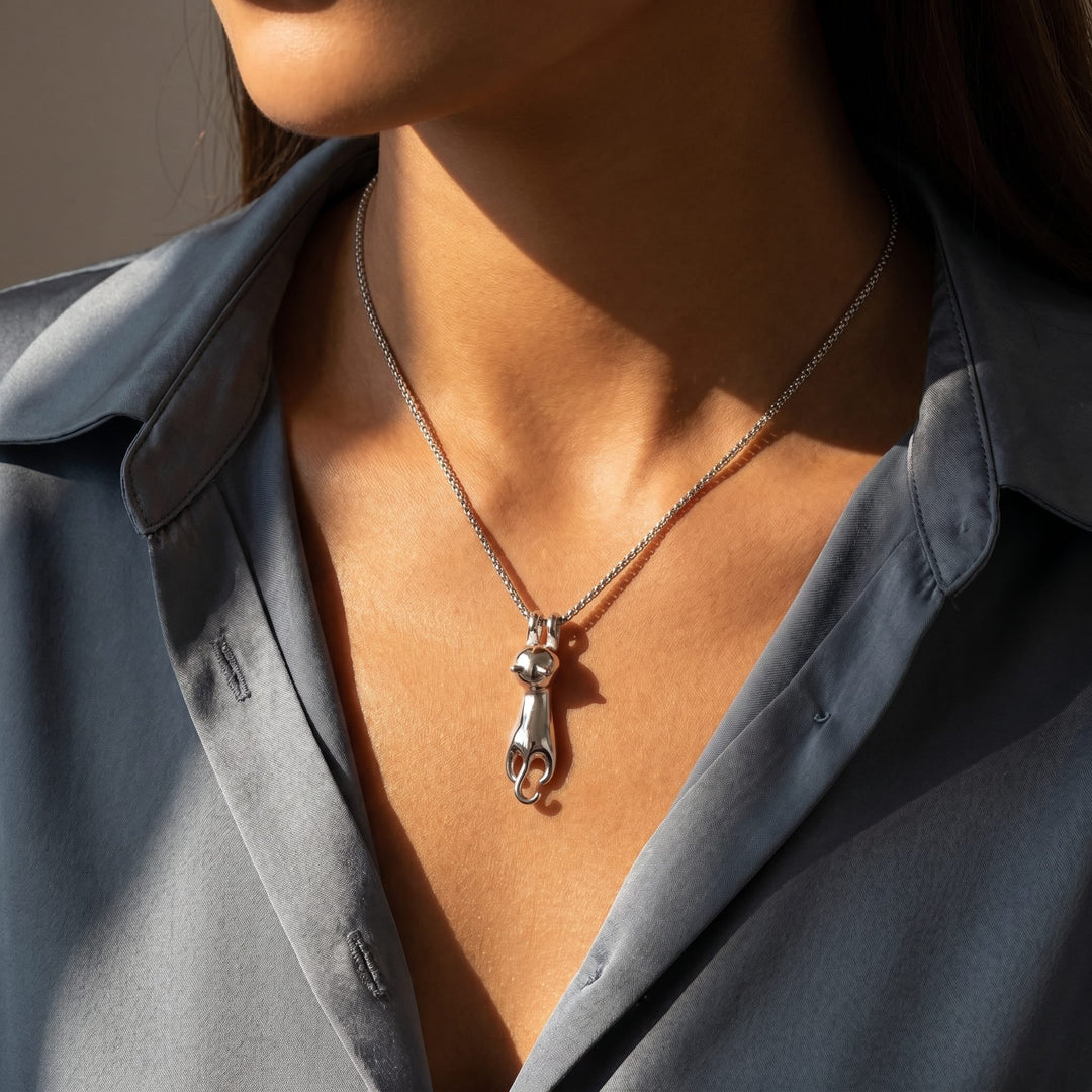 Hanging Cat Necklace