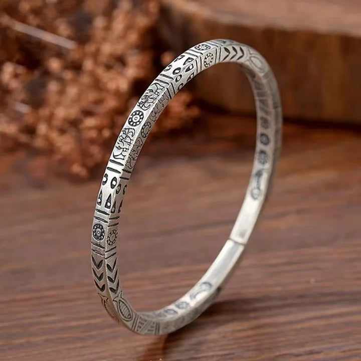 Silver Bracelet Vintage Solid Couple Hand Chain