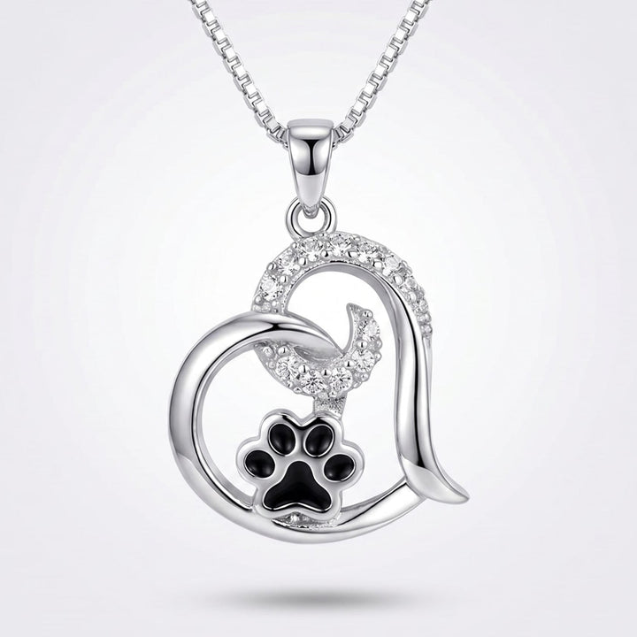 Little Paw Heart Necklace