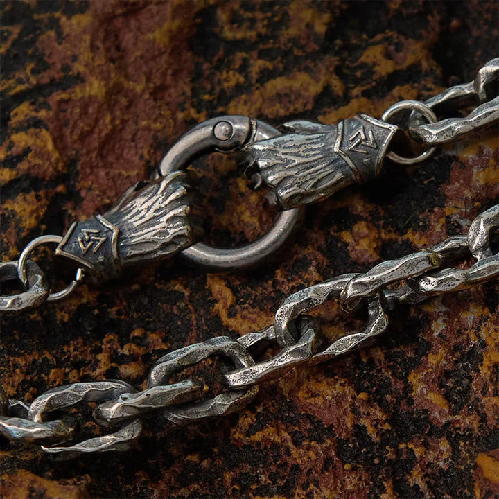 Handmade Viking Fist Silver Cable Bracelet / Necklace