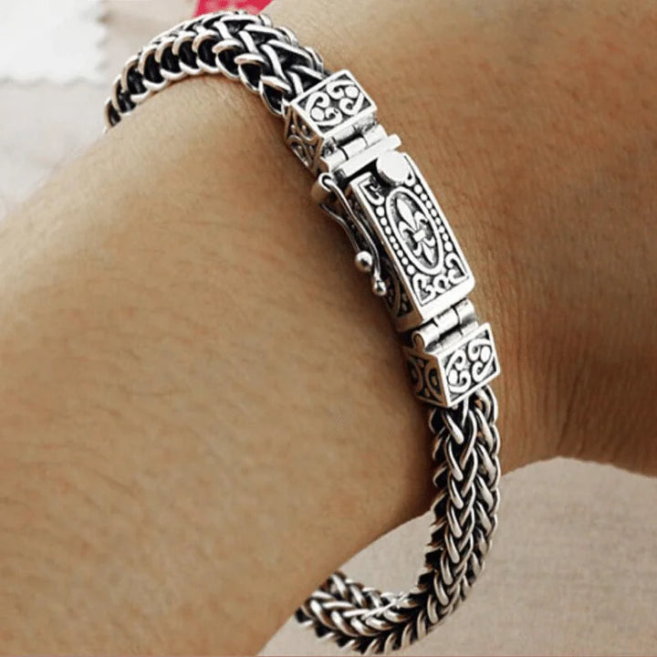 Silver men's vintage personality bracelet