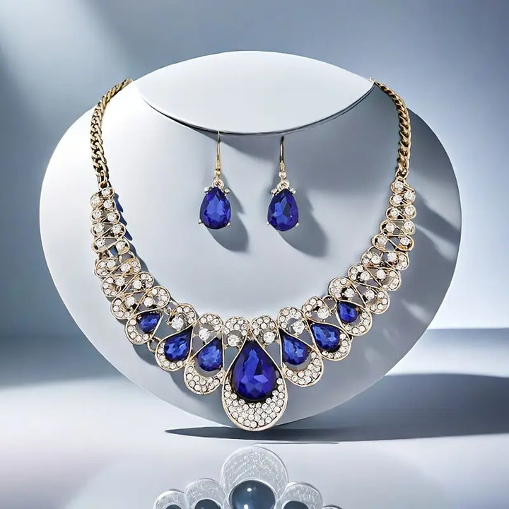 Maevina Zafiros Gold Jewelry Set