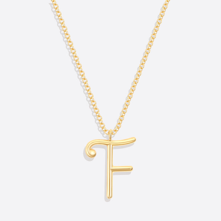 Flow Script Initial Necklace