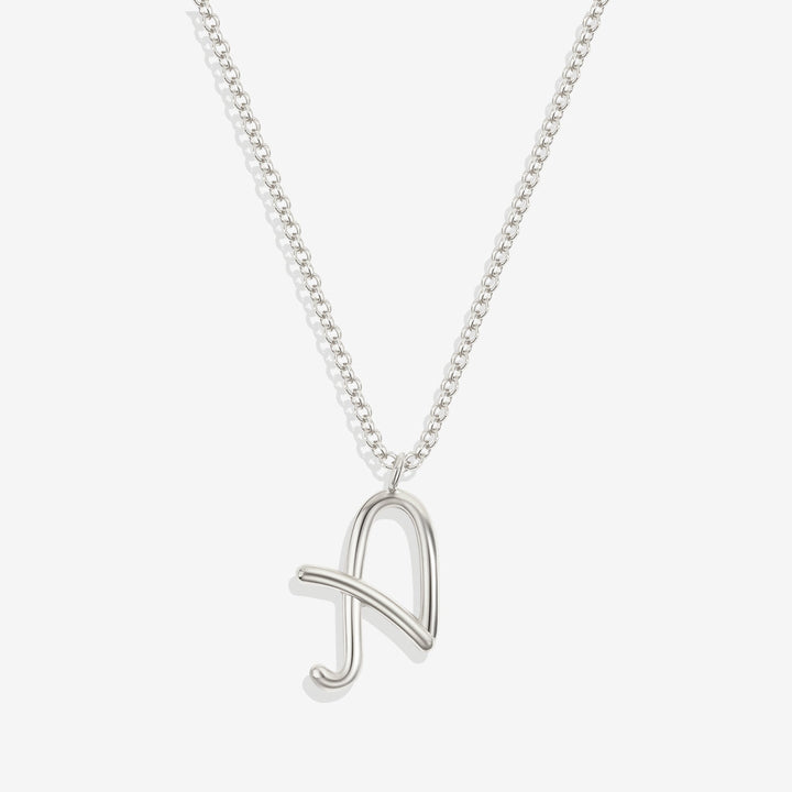 Flow Script Initial Necklace