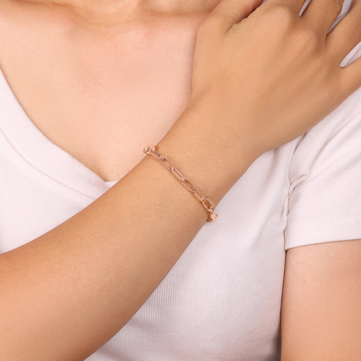Open Link Paperclip Chain Bracelet