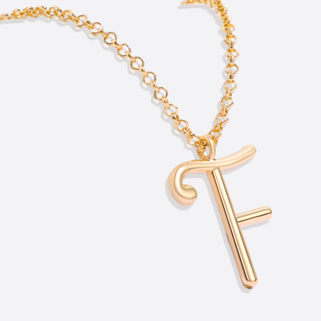 Flow Script Initial Necklace