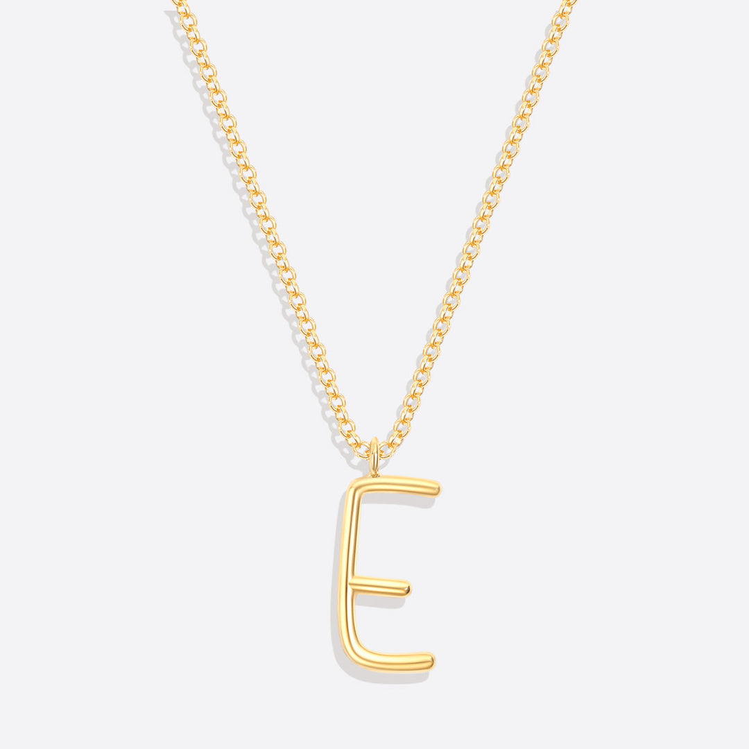Flow Script Initial Necklace