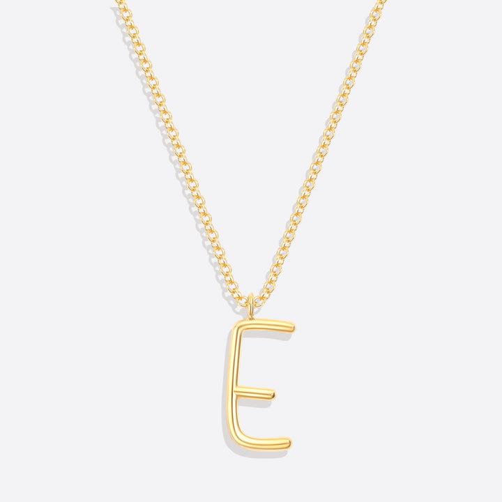 Flow Script Initial Necklace