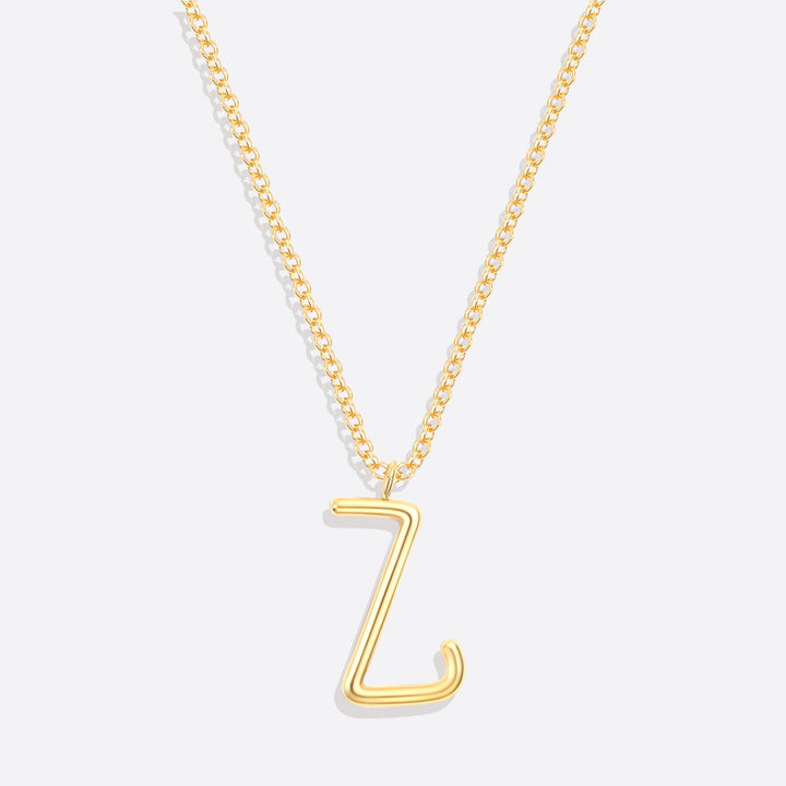 Flow Script Initial Necklace