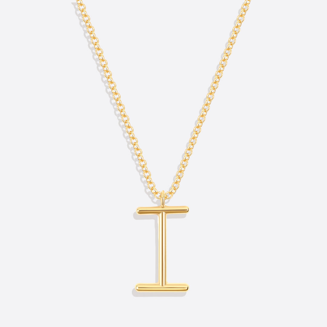 Flow Script Initial Necklace