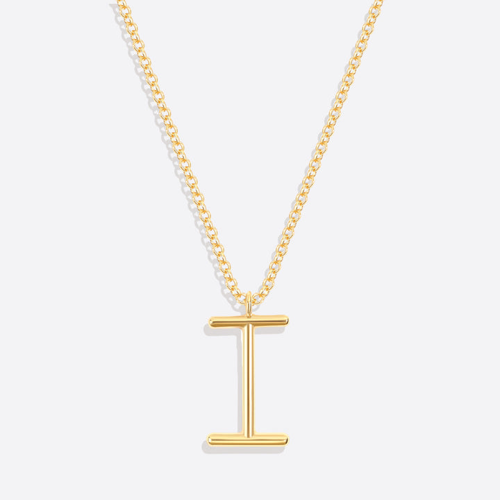 Flow Script Initial Necklace