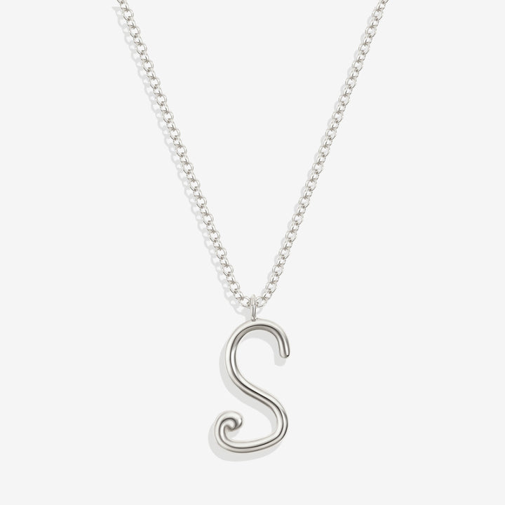 Flow Script Initial Necklace