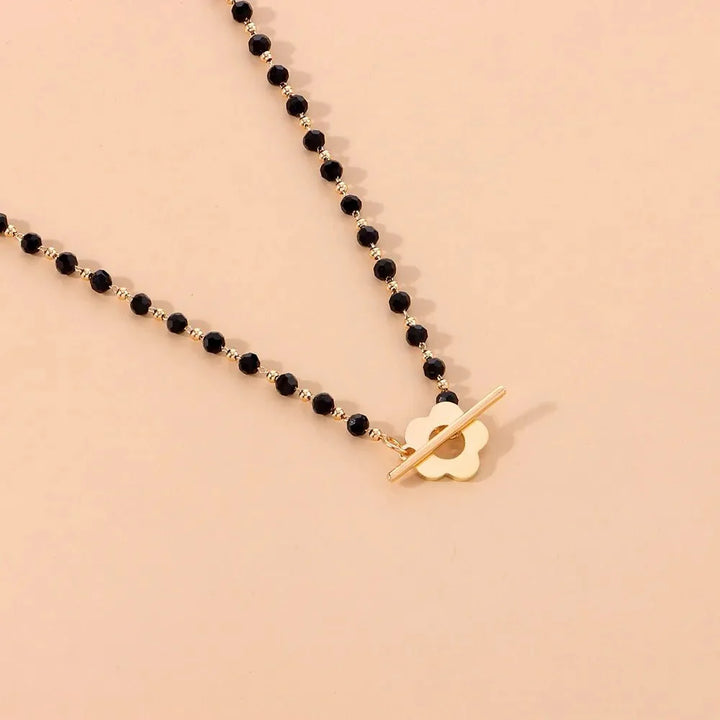 Floral Choker Flower Clasp Necklace