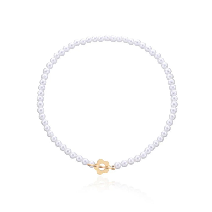 Floral Choker Flower Clasp Necklace