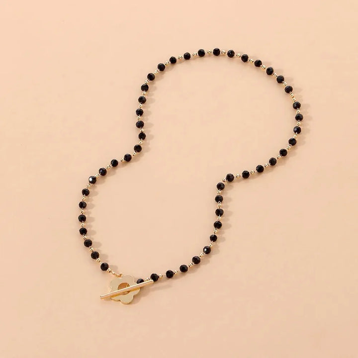 Floral Choker Flower Clasp Necklace
