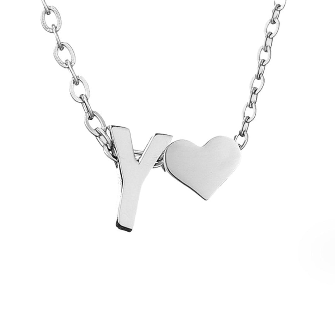 Forever Love & Letter Silver Necklace