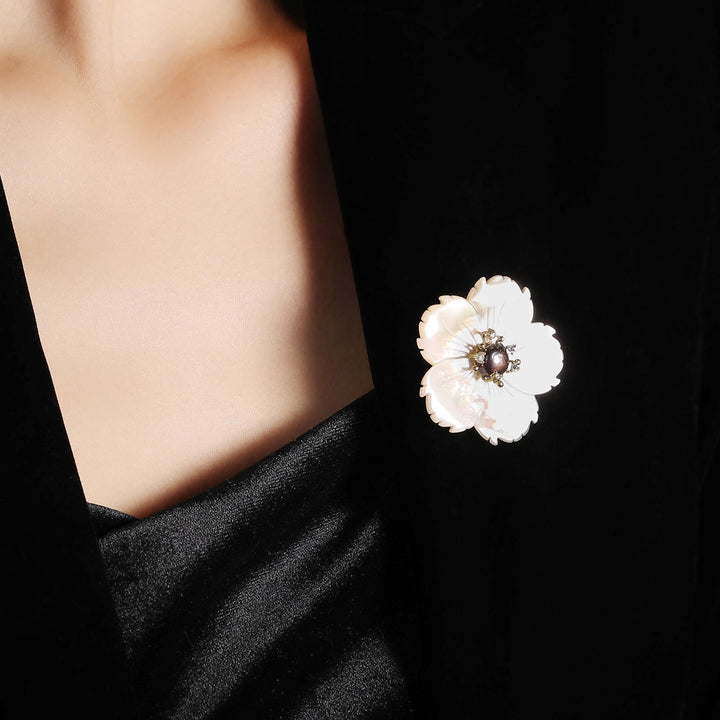 Frosted Blossom Brooch