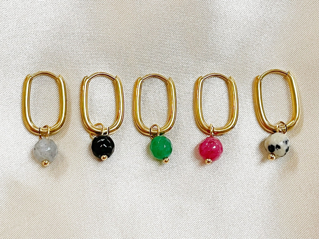 Zuzy - Earrings - Natural Stone - Stainless Steel