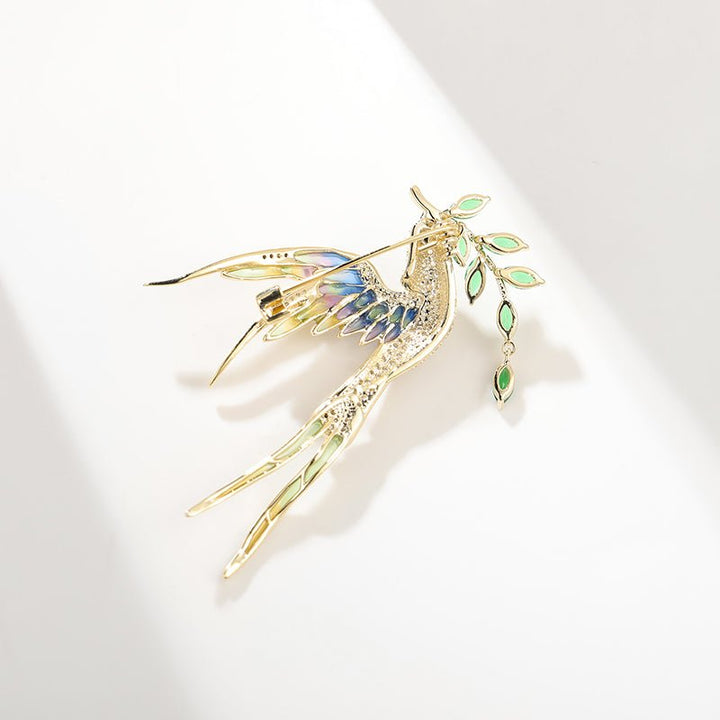 Gilded Swallow Brooch