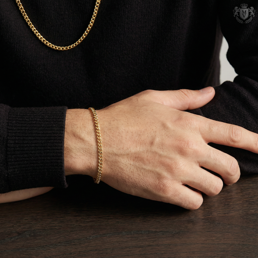 Cuban Bracelet (Gold) 4mm