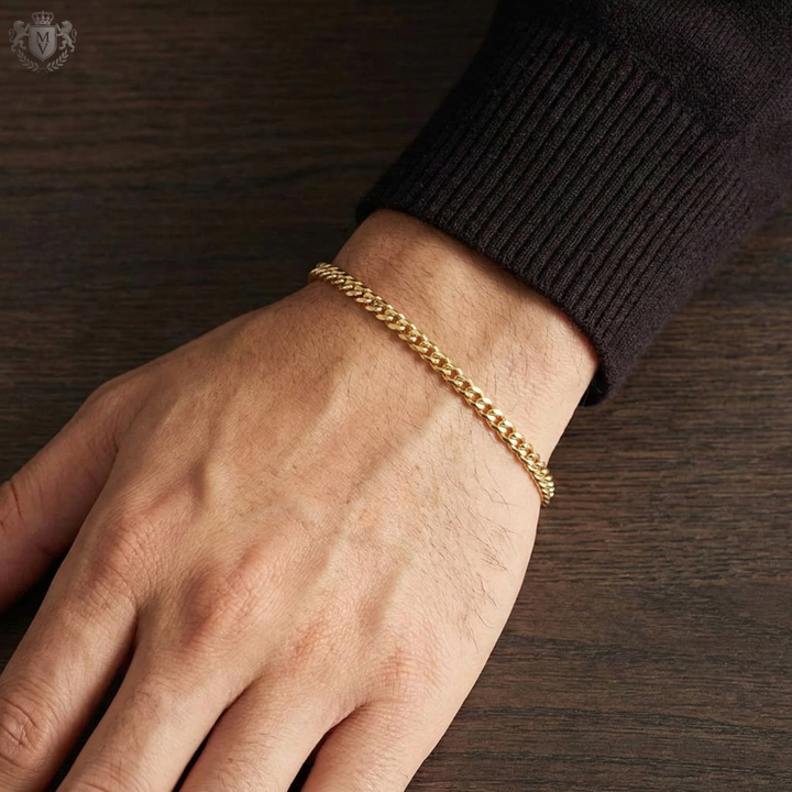 Cuban Bracelet (Gold) 4mm