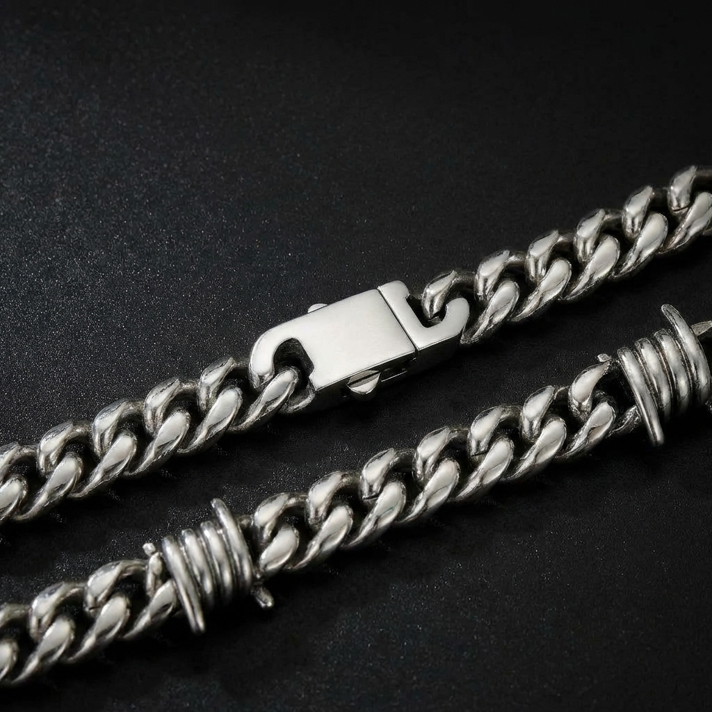 9mm Barb Wire Cuban Chain