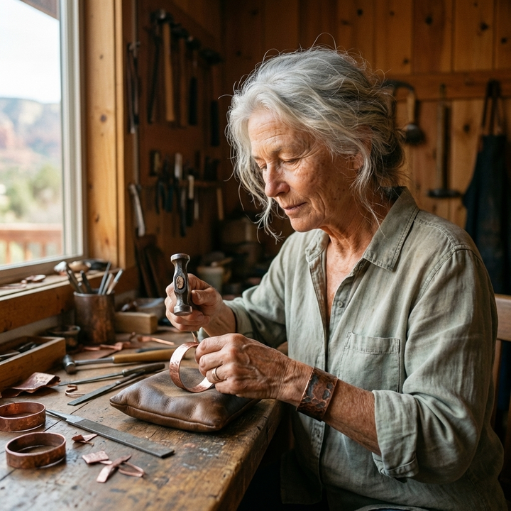 Vera's Coil Copper Anklet