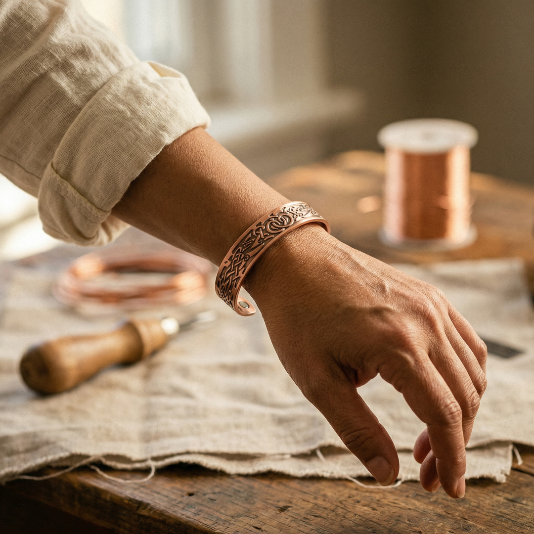 Vera's Moss Copper Bracelet