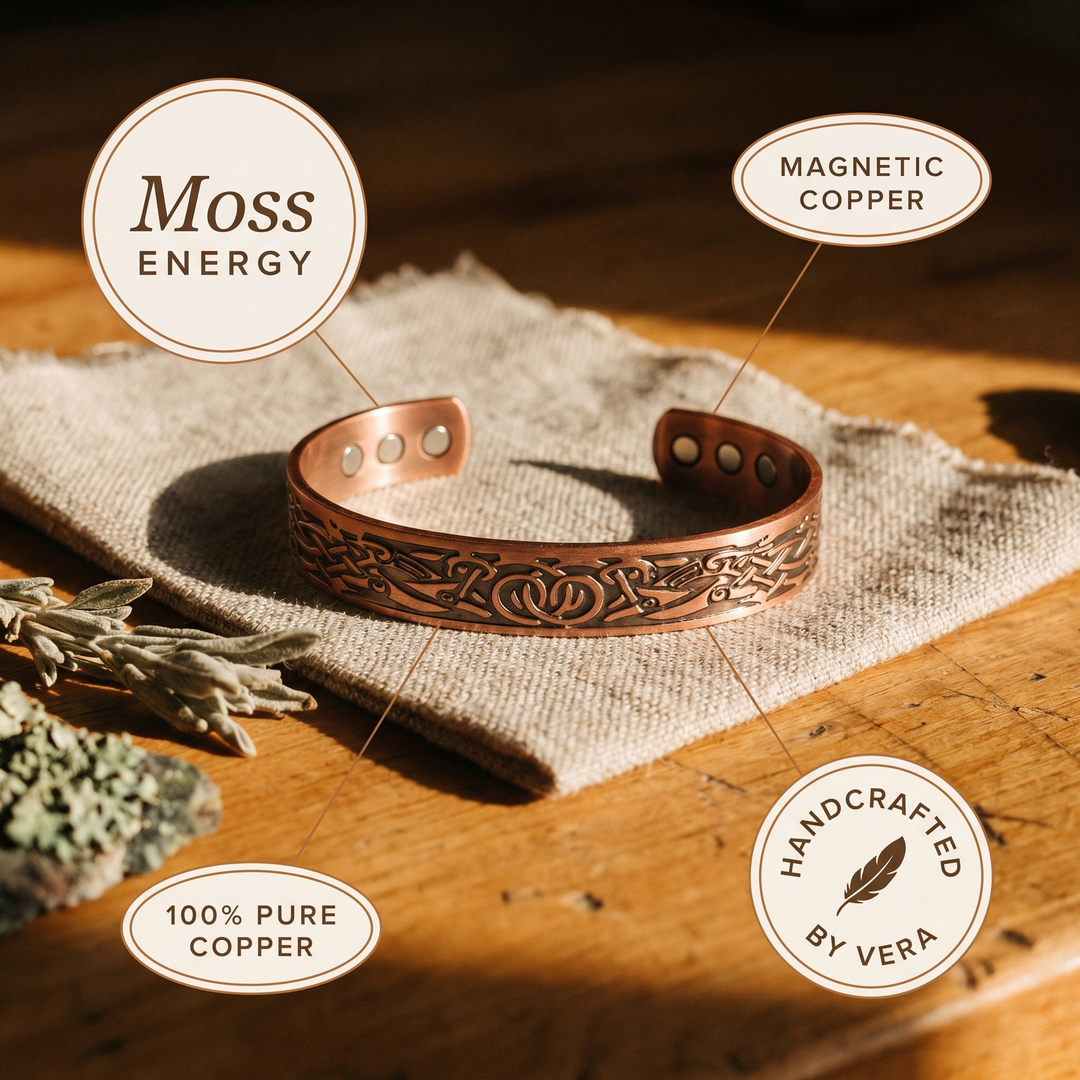Vera's Moss Copper Bracelet
