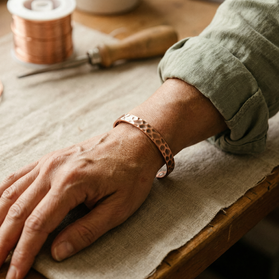 Vera's Furrow Copper Bracelet