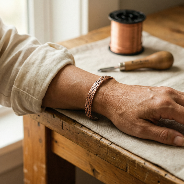 Vera's Leaf Copper Bracelet