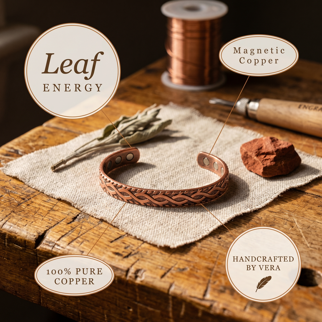Vera's Leaf Copper Bracelet