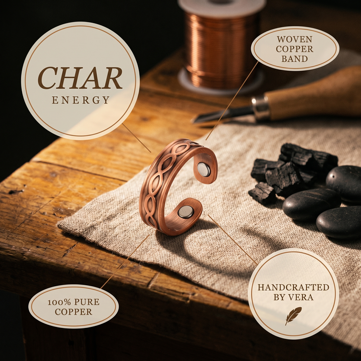 Vera's Char Copper Ring