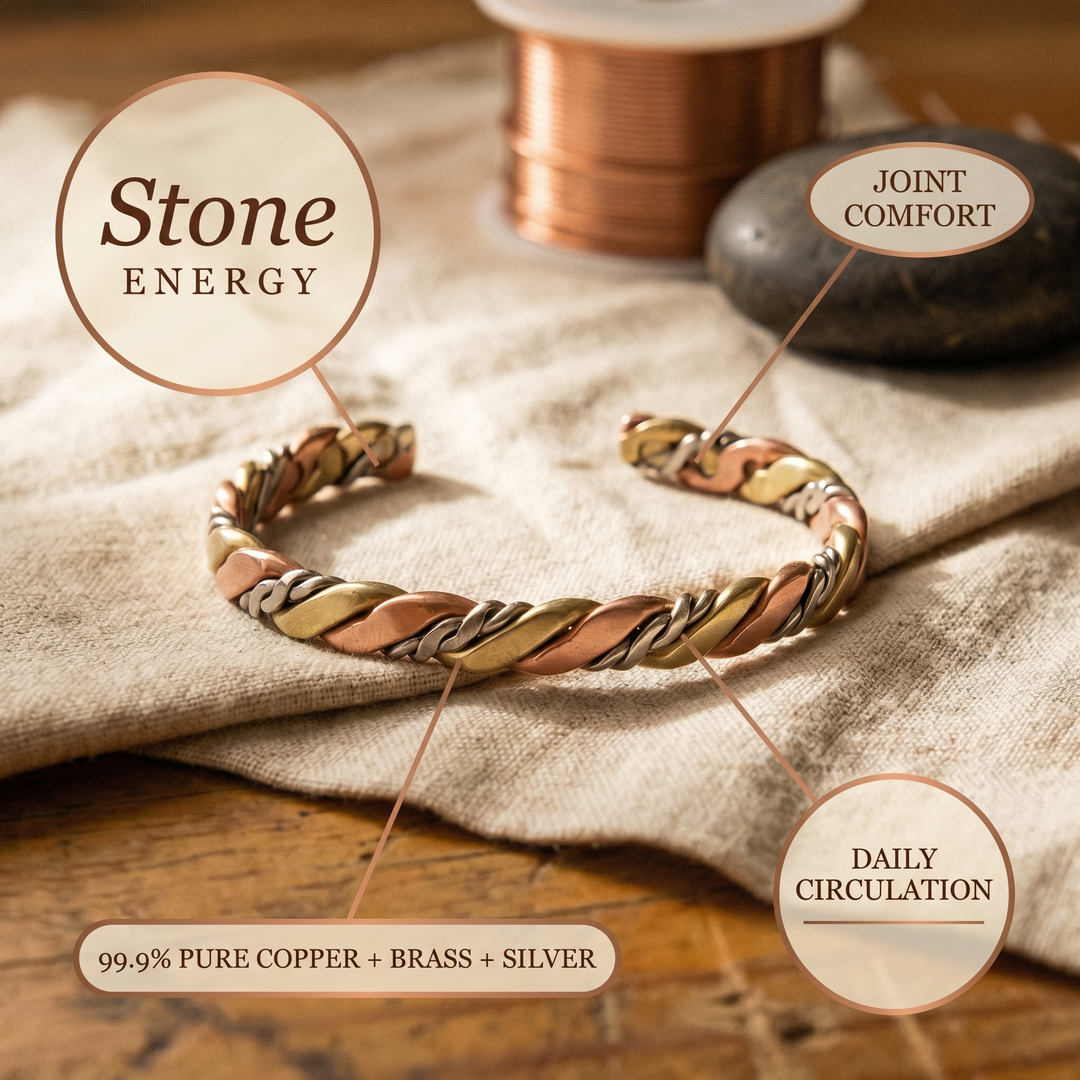 Vera's Stone Copper Bracelet