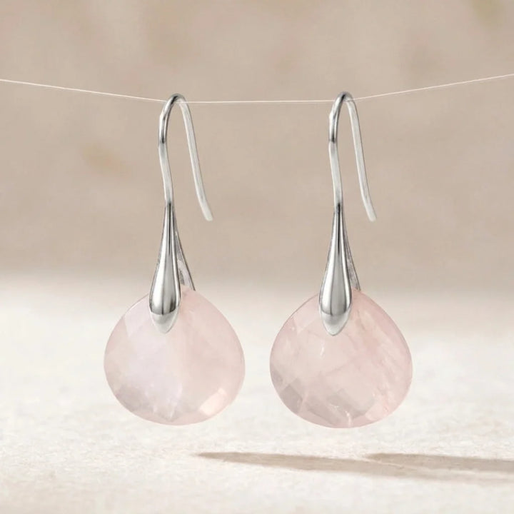 Compassion Rose Quartz Drop Earrings