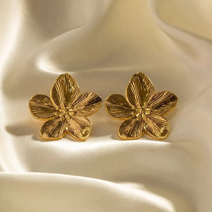 Hibiscus Floral Stud Earrings