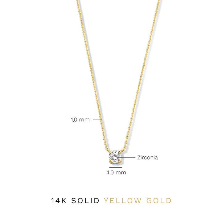 Cléa Moissanite Necklace | Gold