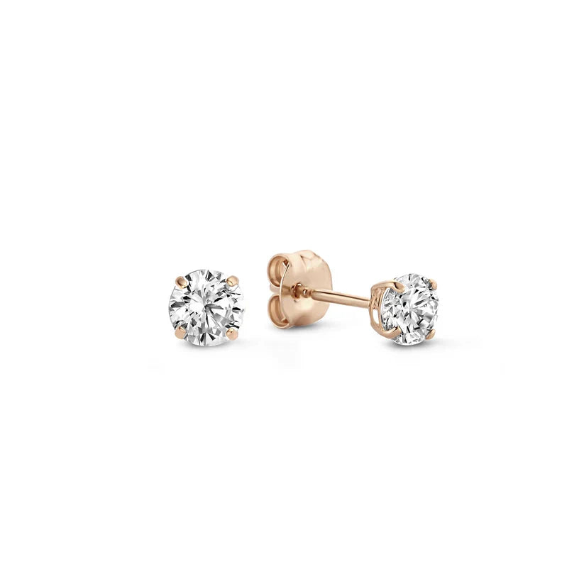 Larmes | Gold Stone Stud Earrings