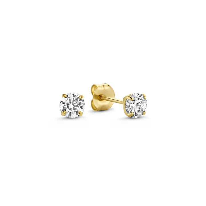 Dara Brillane Earrings Set with Stone | Gold