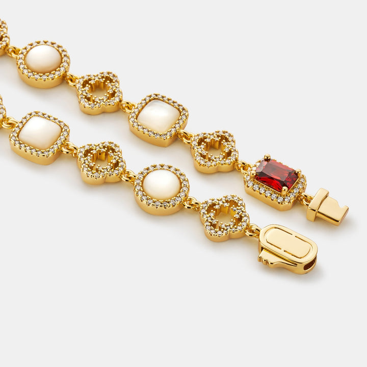 Iced Gemstone Bracelet (Gold)