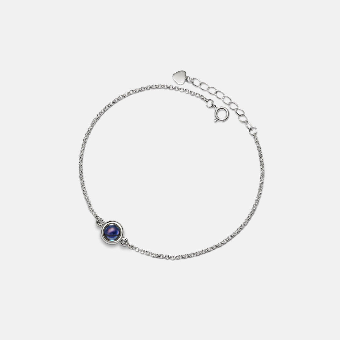 For Love - Sterling Silver Custom Photo Projection Bracelet