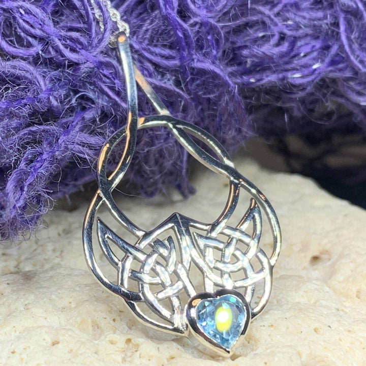 Endless Love Celtic Knot Necklace in Sterling Silver