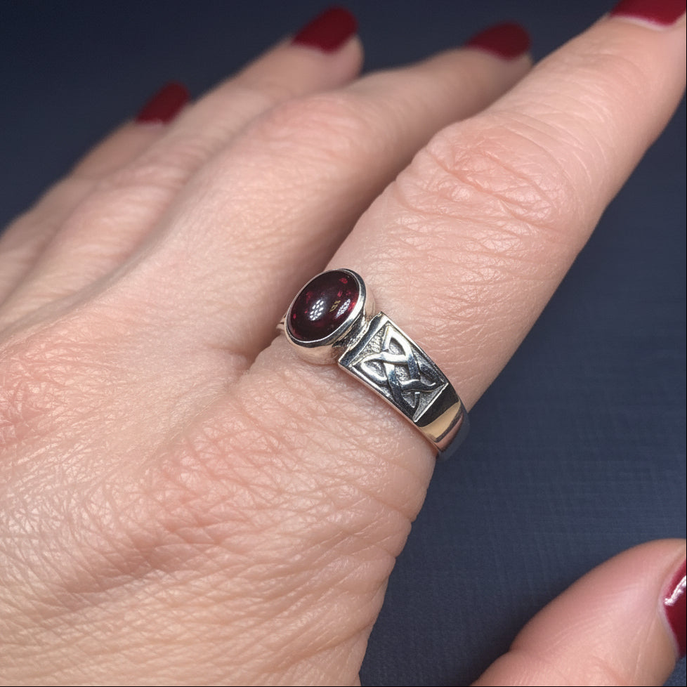 Syra Celtic Knot Ring in Sterling Silver