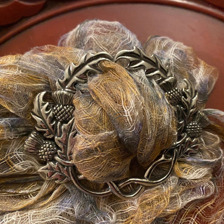 Scottish Thistle Pewter Scarf Ring