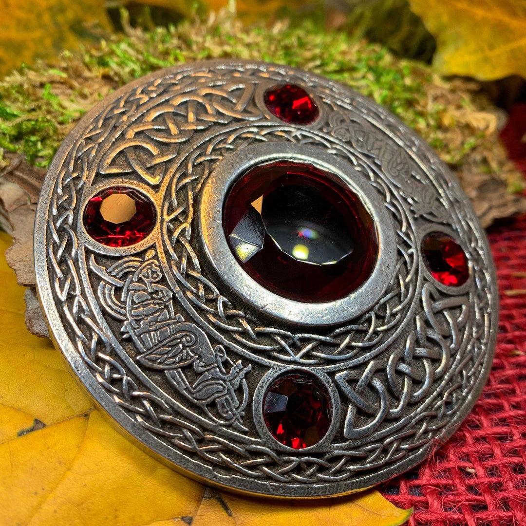 Celtic Raven Brooch