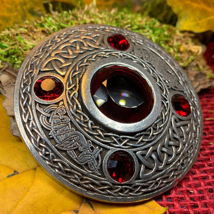 Celtic Raven Brooch