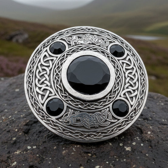 Celtic Raven Brooch