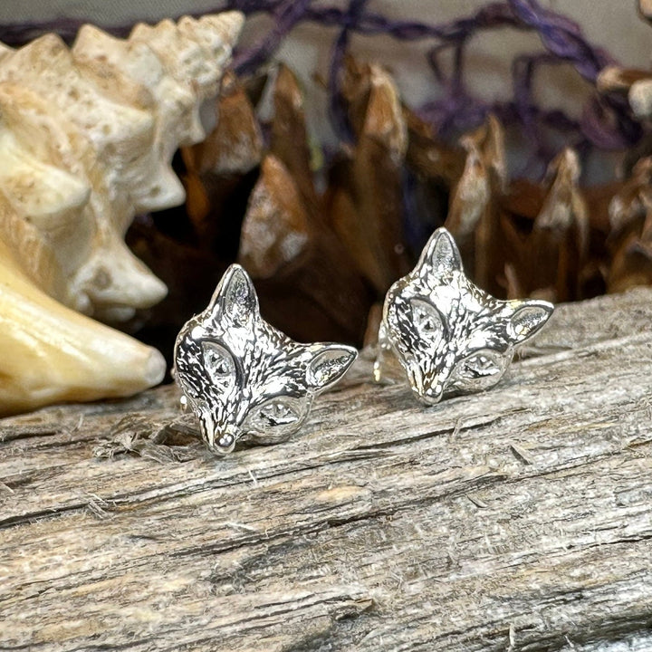Little Fox Stud Earring in Sterling Silver
