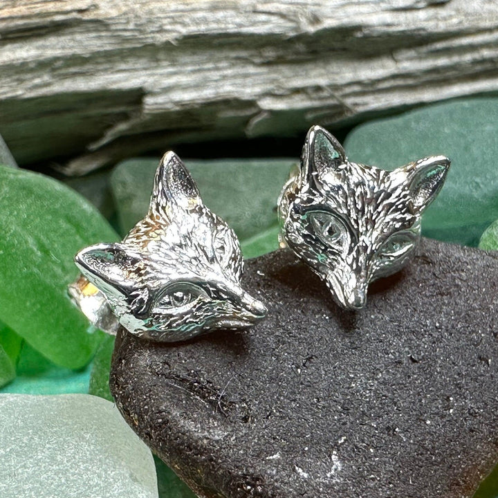 Little Fox Stud Earring in Sterling Silver